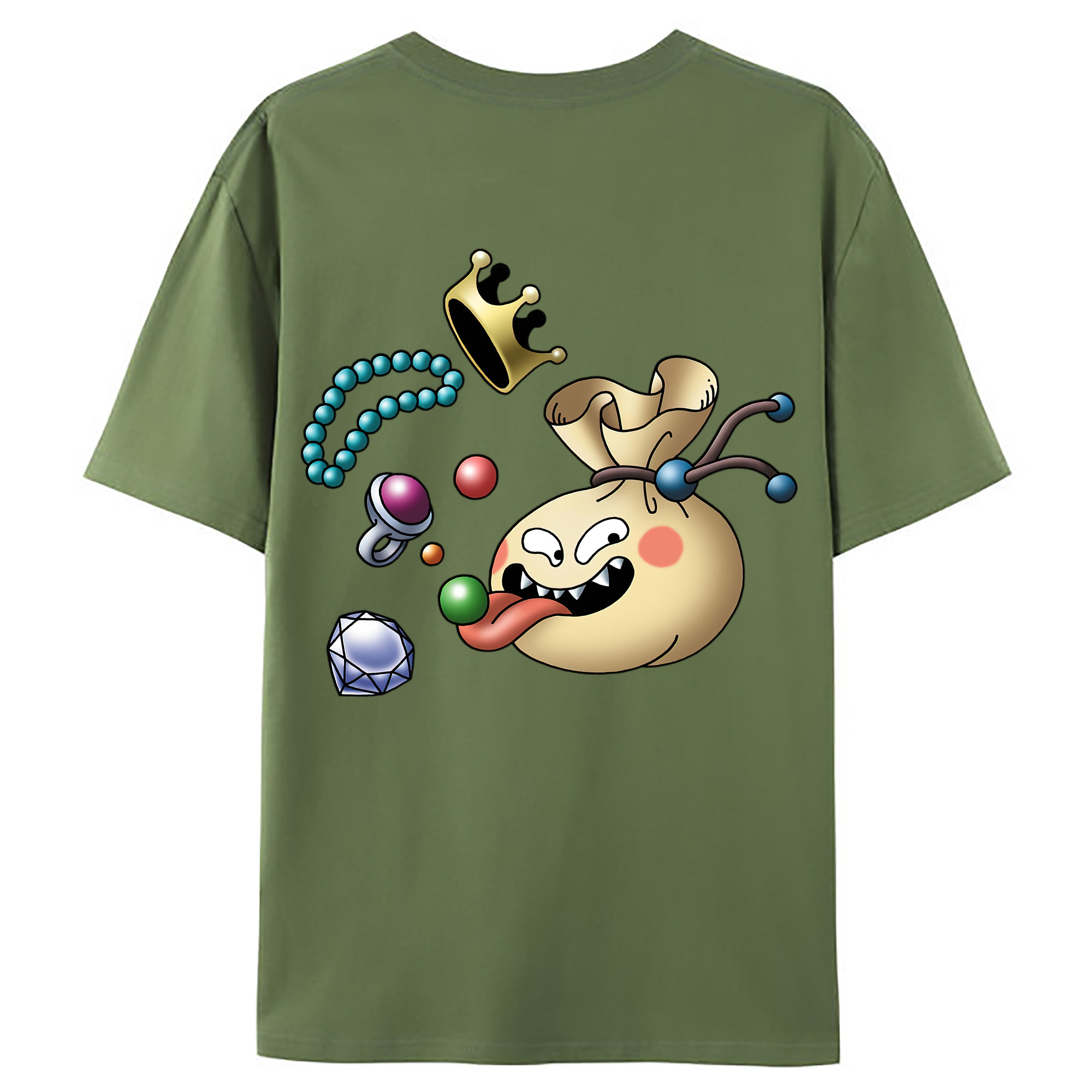 （画像用） ドラゴンクエスト Doragon Kuesuto Dragon Quest 綿100％ メンズ半袖Tシャツ（バックプリント） 通気性